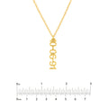 7mm Vertical Block Numeral Necklace