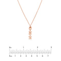 5mm Vertical Block Numeral Necklace