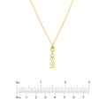 5mm Vertical Block Numeral Necklace