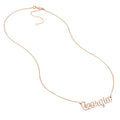 7mm Script Font Nameplate Necklace