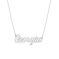 7mm Script Font Nameplate Necklace