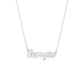 5mm Script Font Nameplate Necklace