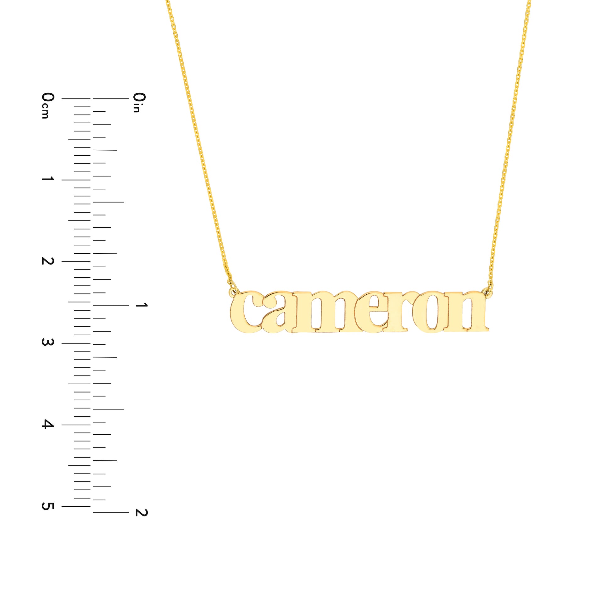 5mm Typewriter Font Nameplate Necklace