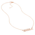7mm Block Font Nameplate Necklace
