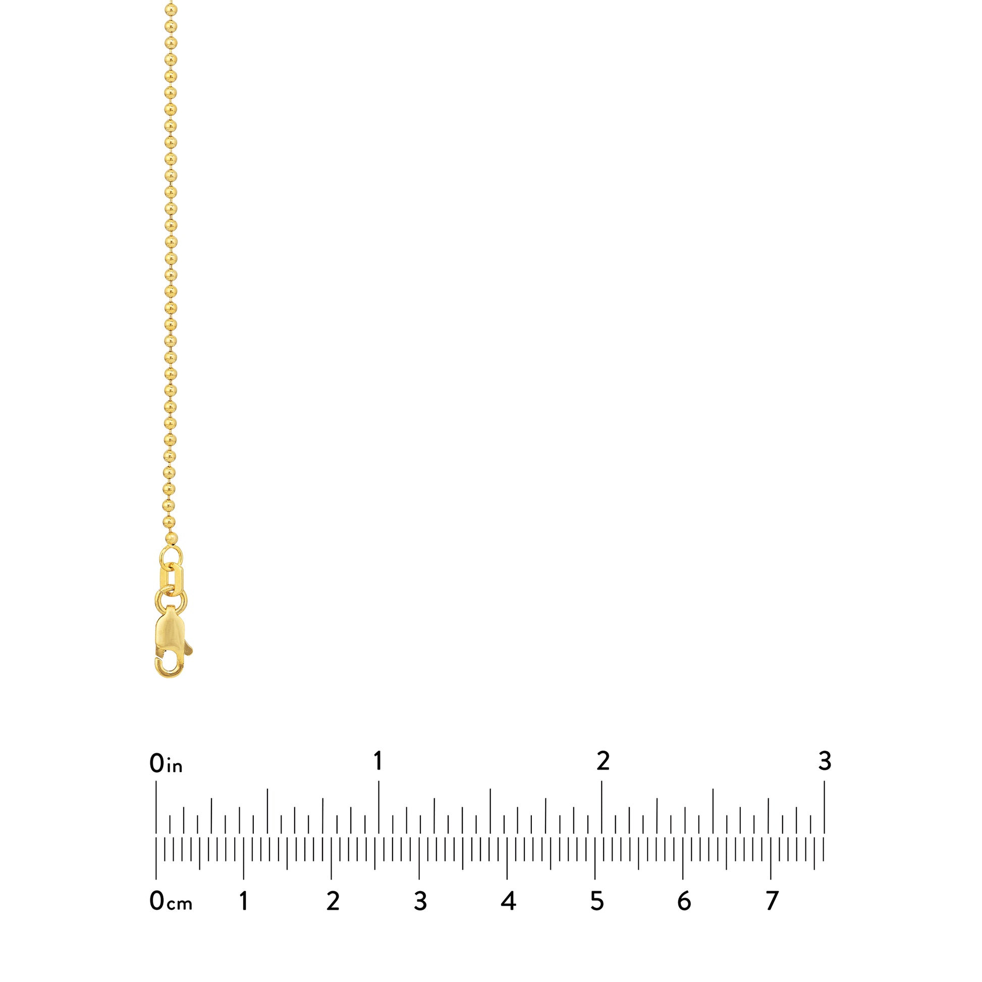 1.5mm Bead Chain with Lobster Lock