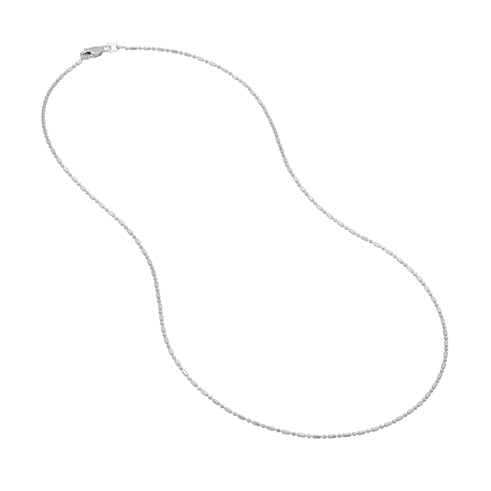 1.2mm D/C Bead and Barrel Chain with Lobster Lock