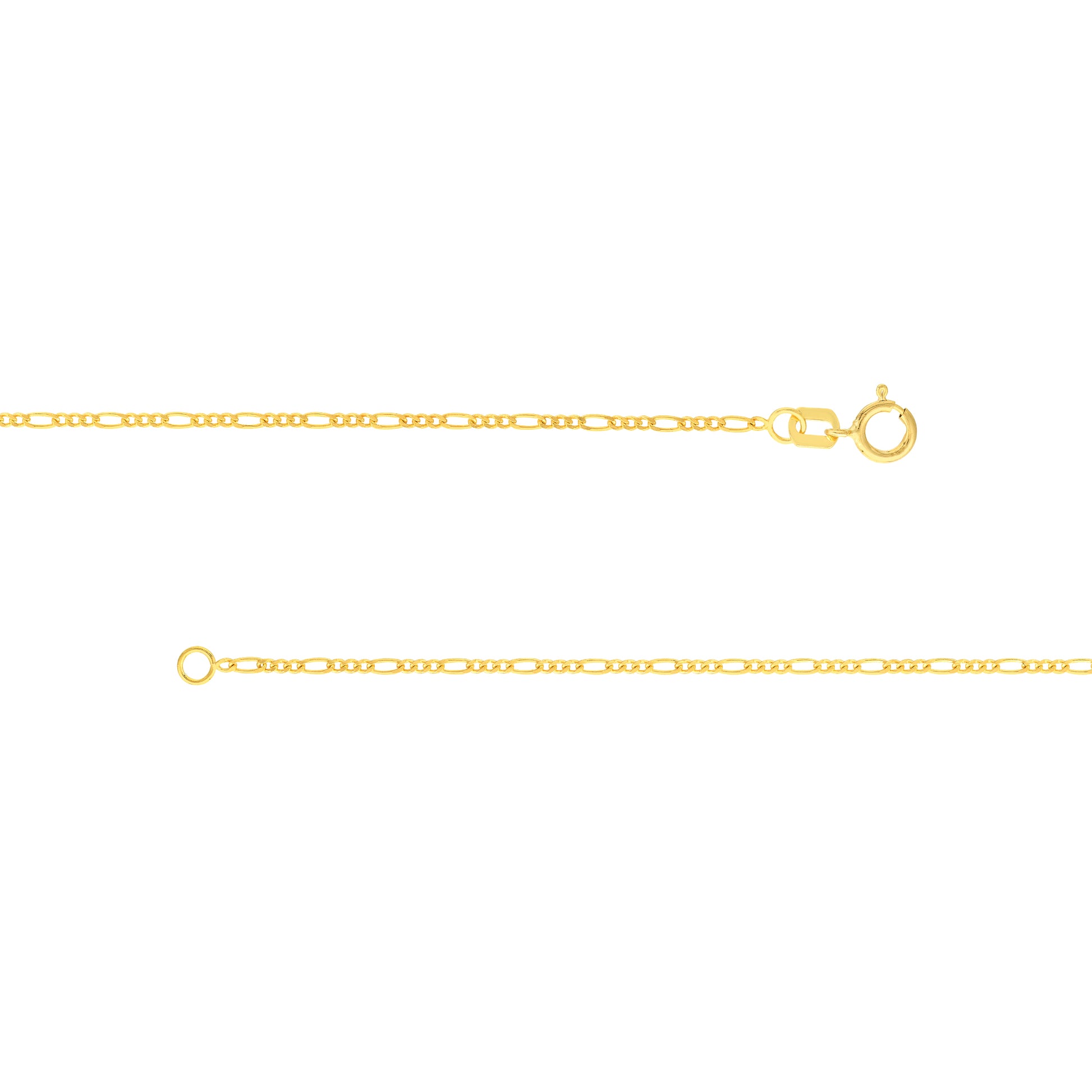 1.30mm Figaro Chain with Spring Ring