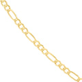3.9mm Light Concave Figaro Chain with Lobster Lock
