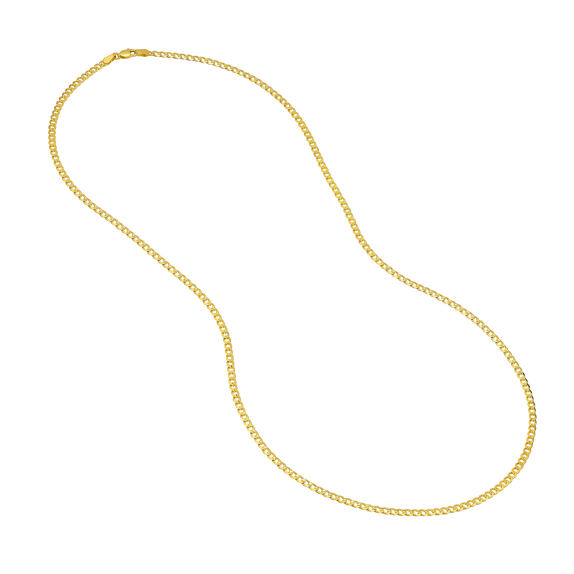 2.7mm Light Open Curb Chain with Lobster Lock