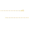 1.80mm Two-Tone Saturn Bead Chain with Spring Ring