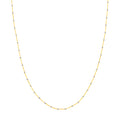 1.80mm Two-Tone Saturn Bead Chain with Spring Ring