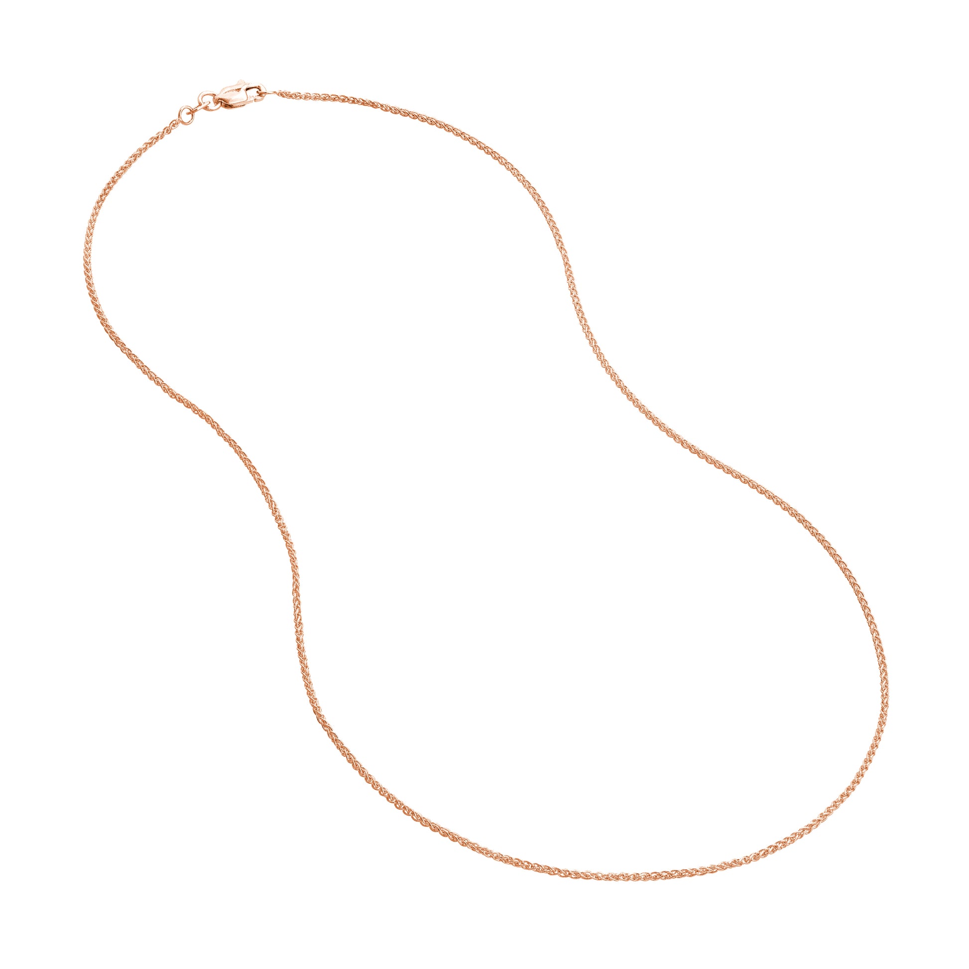 1.25mm Wheat Chain with Lobster Lock