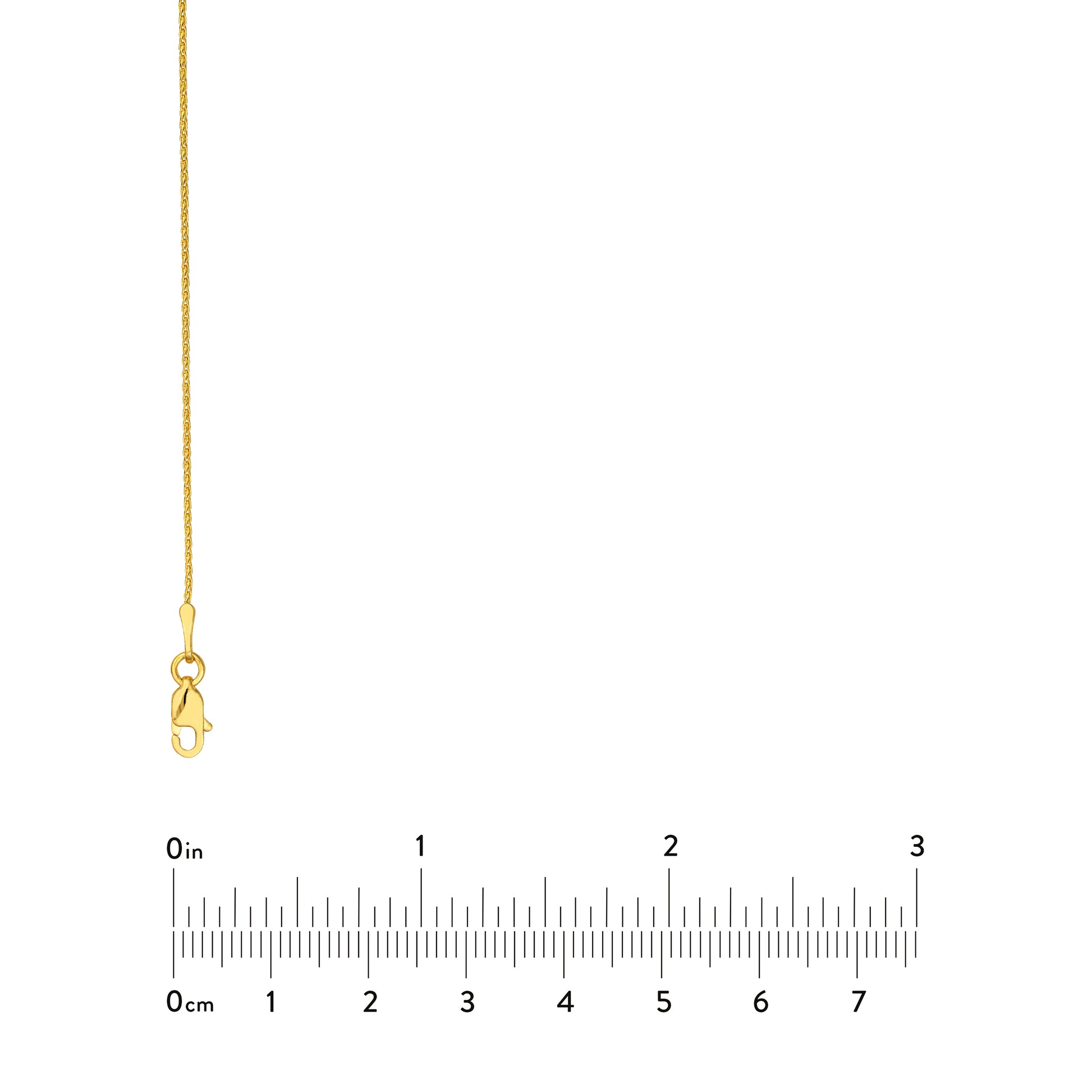 0.85mm D/C Round Wheat Chain with Lobster Lock
