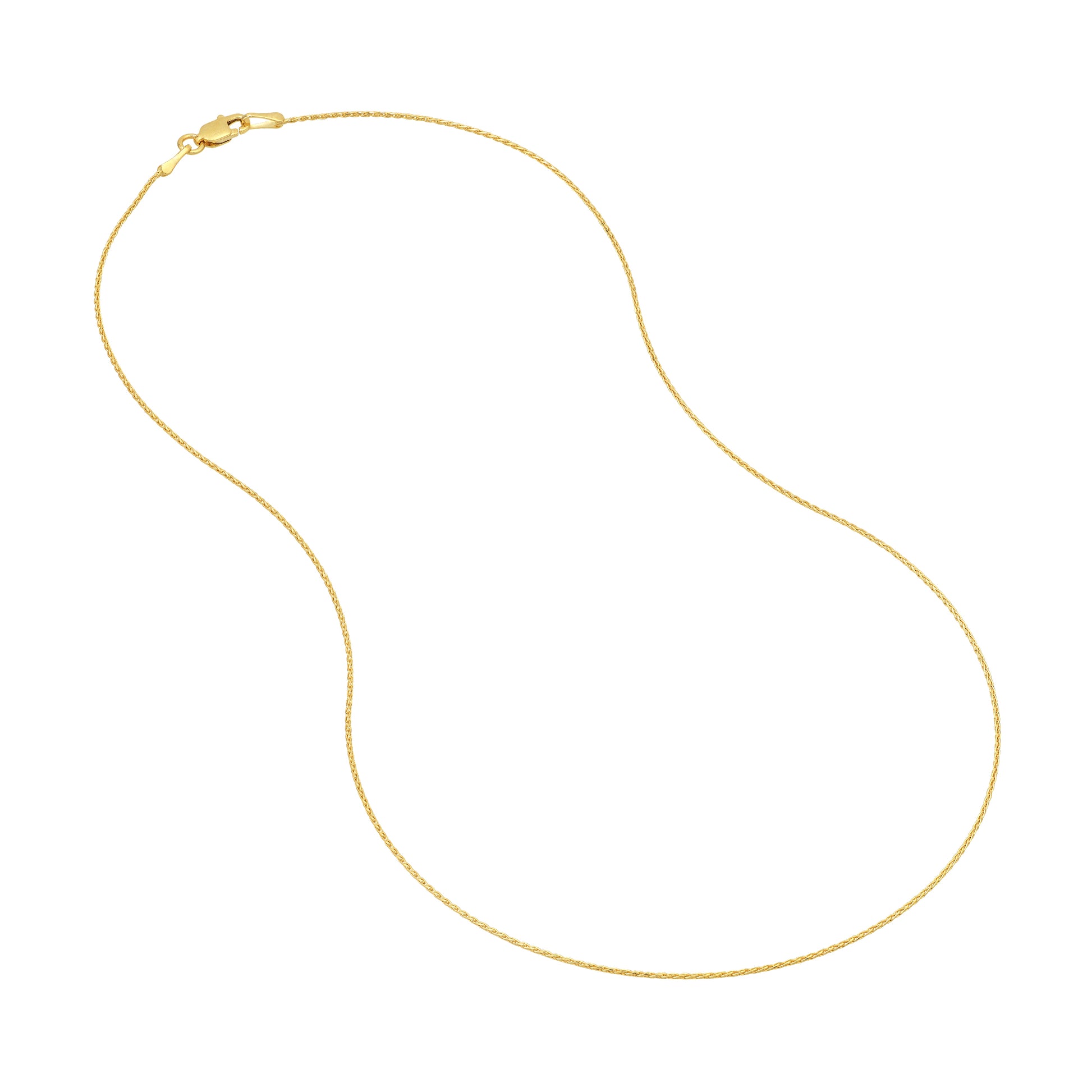 0.85mm D/C Round Wheat Chain with Lobster Lock
