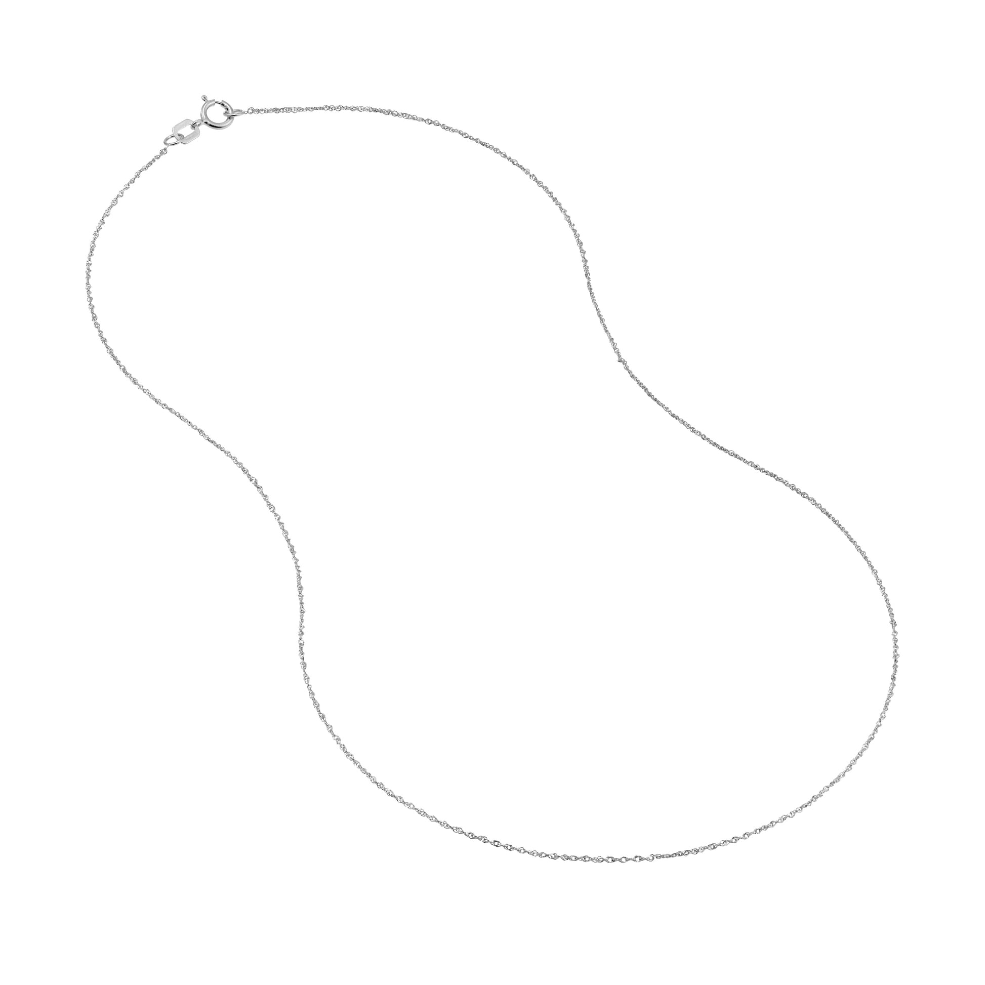 0.8mm Sparkle Singapore Chain with Spring Ring