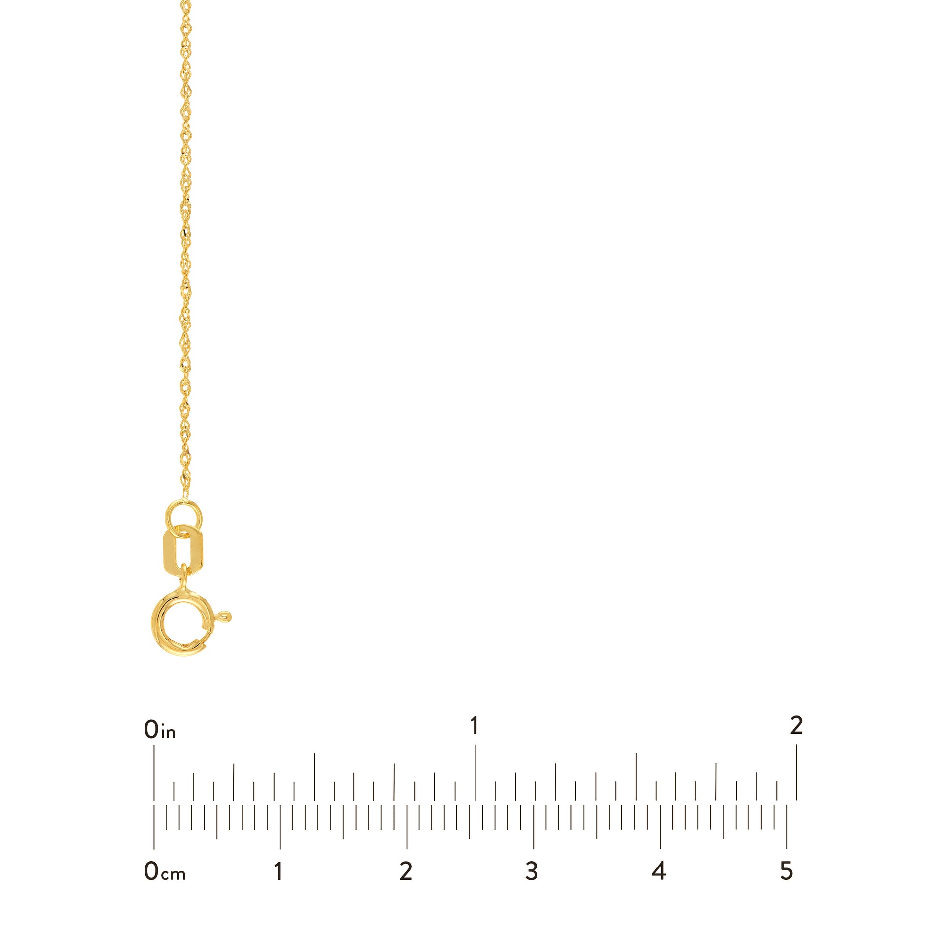 0.8mm Sparkle Singapore Chain with Spring Ring