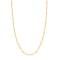 3.2mm Two-Tone Pavé Figaro Chain with Lobster Lock
