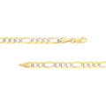 4.75mm Two-Tone Pavé Figaro Chain with Lobster Lock