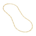 4.75mm Two-Tone Pavé Figaro Chain with Lobster Lock