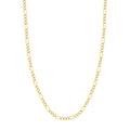 4.75mm Two-Tone Pavé Figaro Chain with Lobster Lock