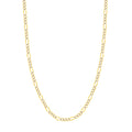 5.8mm Two-Tone Pavé Figaro Chain with Lobster Lock
