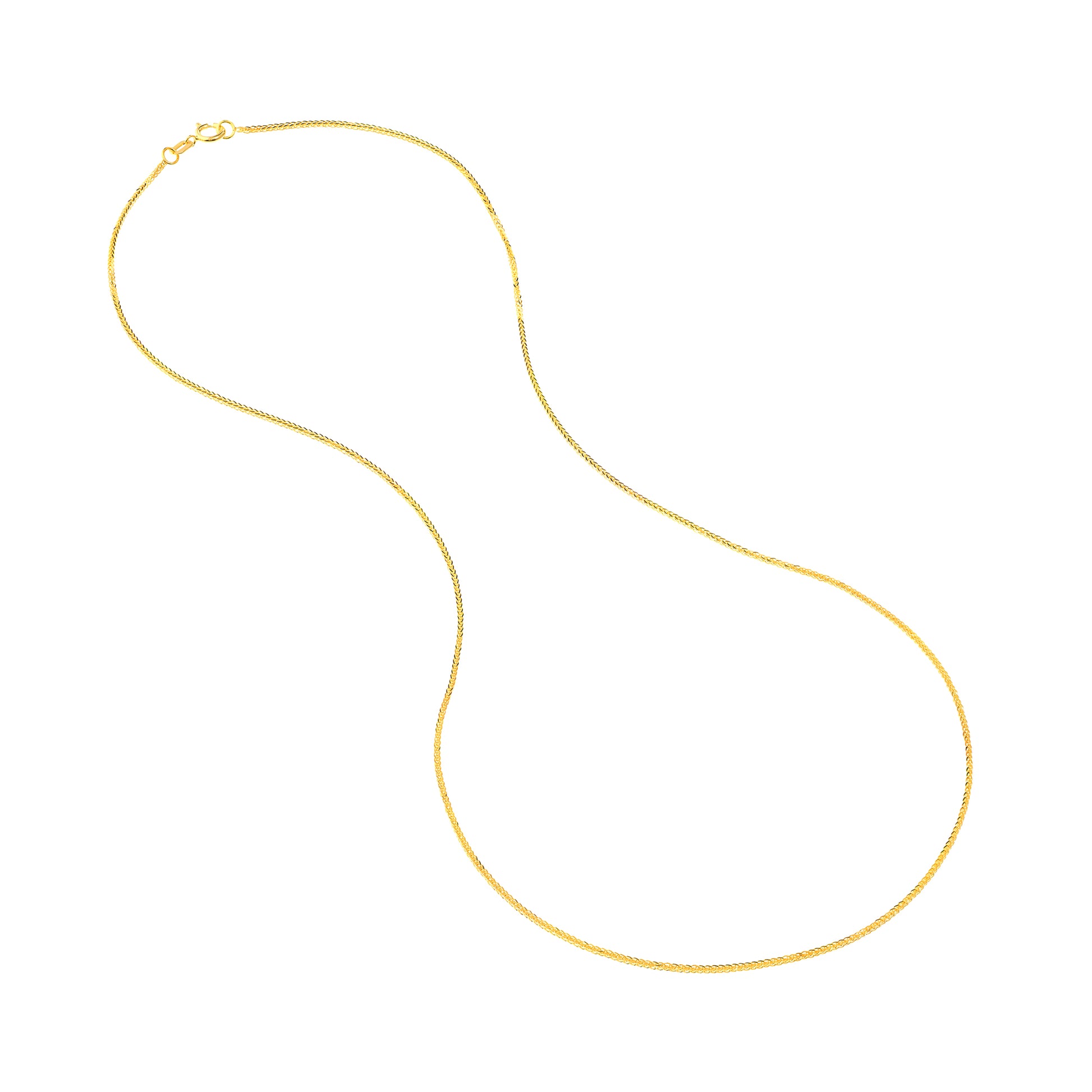 1.17mm Square Wheat Chain with Spring Ring