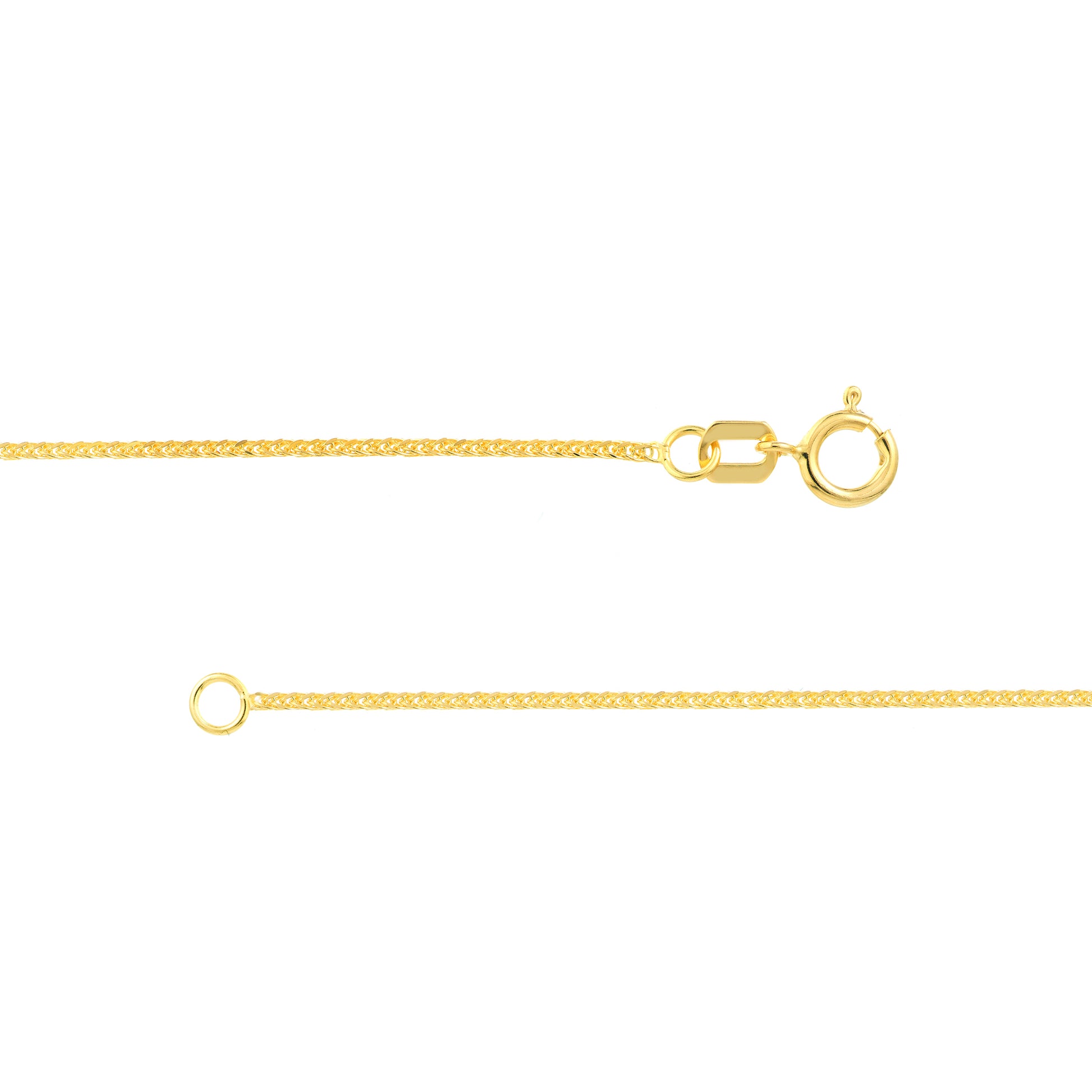 1.17mm Square Wheat Chain with Spring Ring