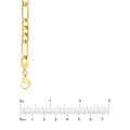7.2mm Light Concave Figaro Chain Pear Shape Lock EndCap