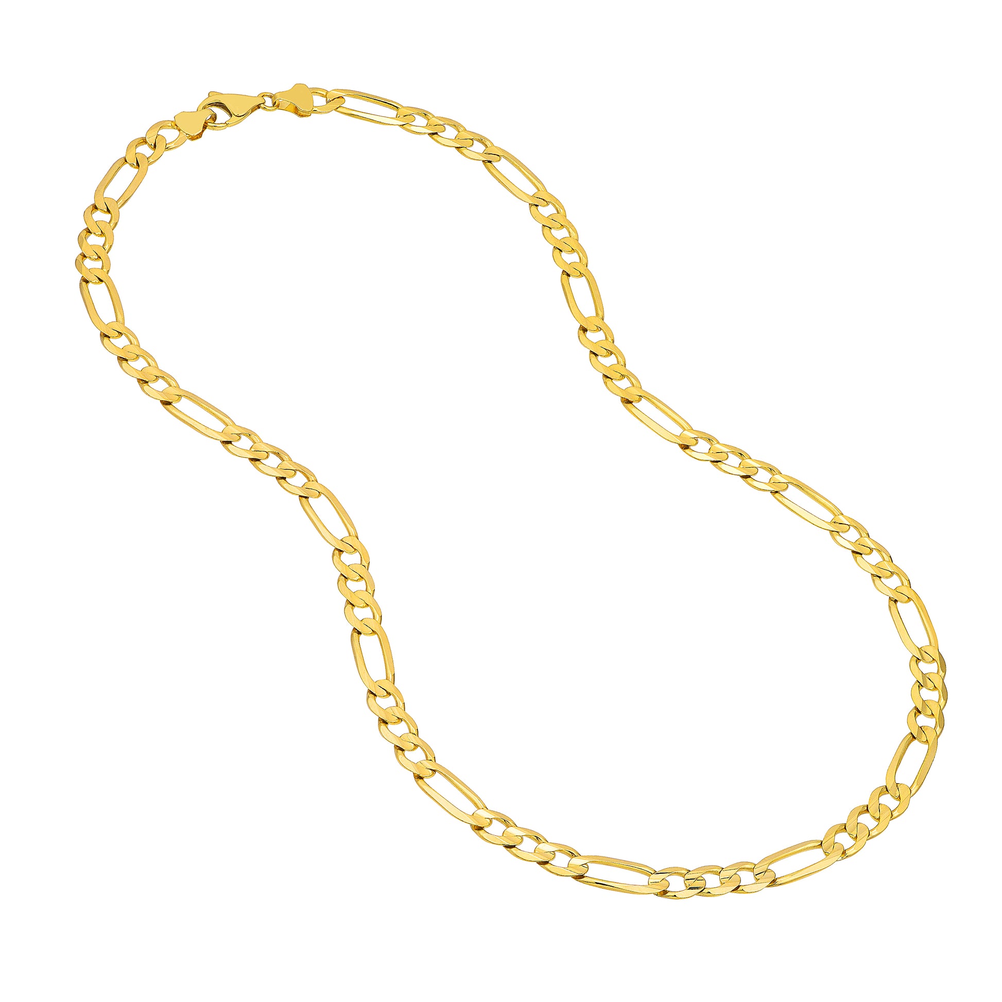 7.2mm Light Concave Figaro Chain Pear Shape Lock EndCap