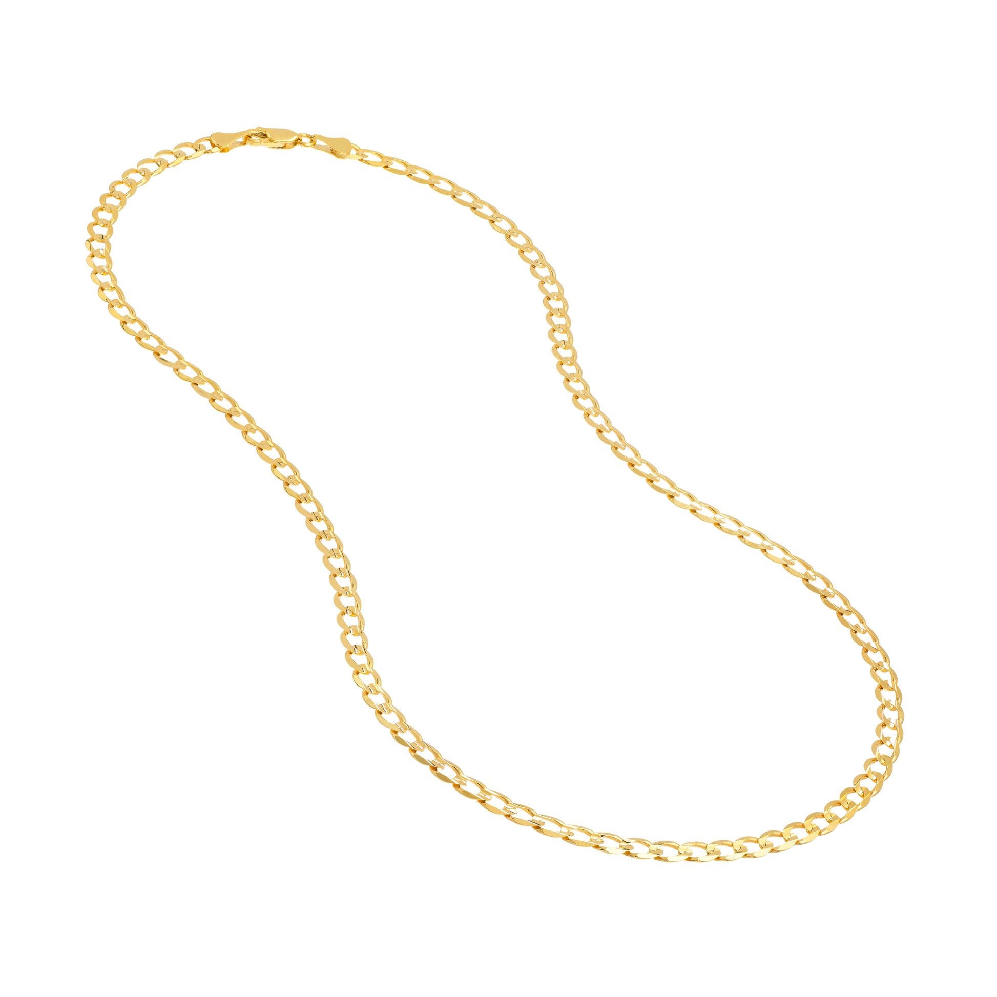 4.9mm Light Concave Curb Chain with Lob. Lock