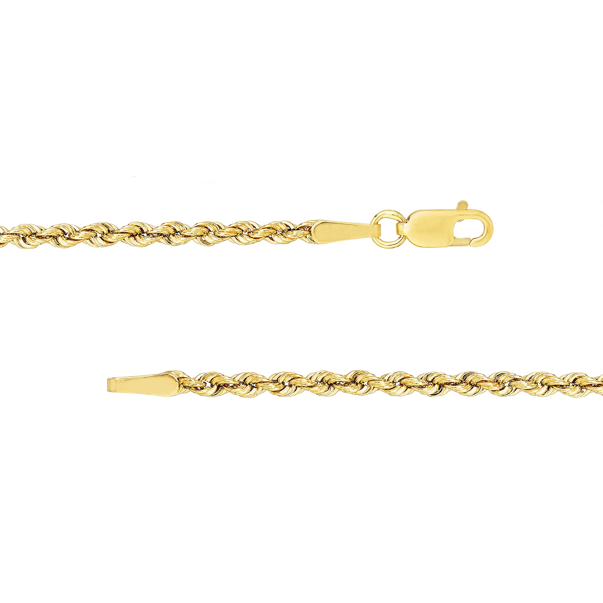 2mm Light Rope Chain with Lobster Lock