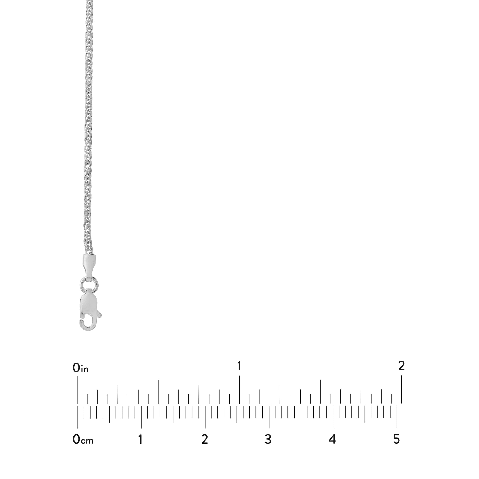 Sterling Silver 1.25mm Square Wheat Chain