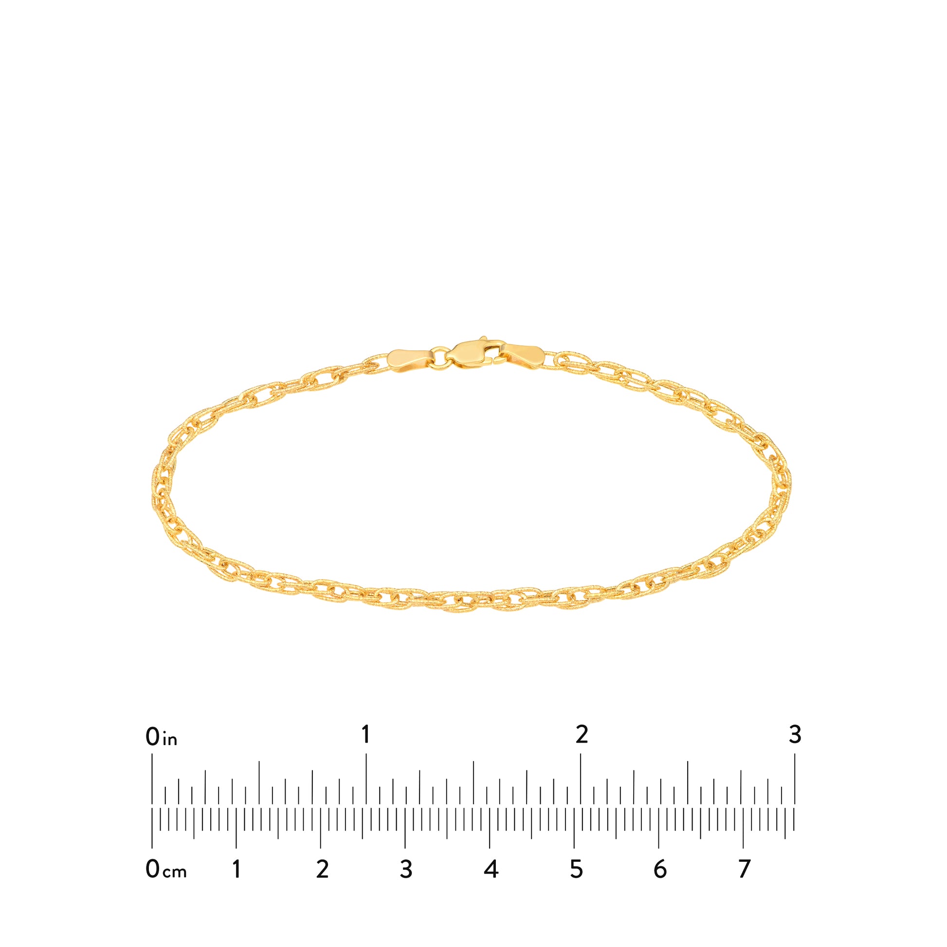 Textured Double Cable Chain Bracelet