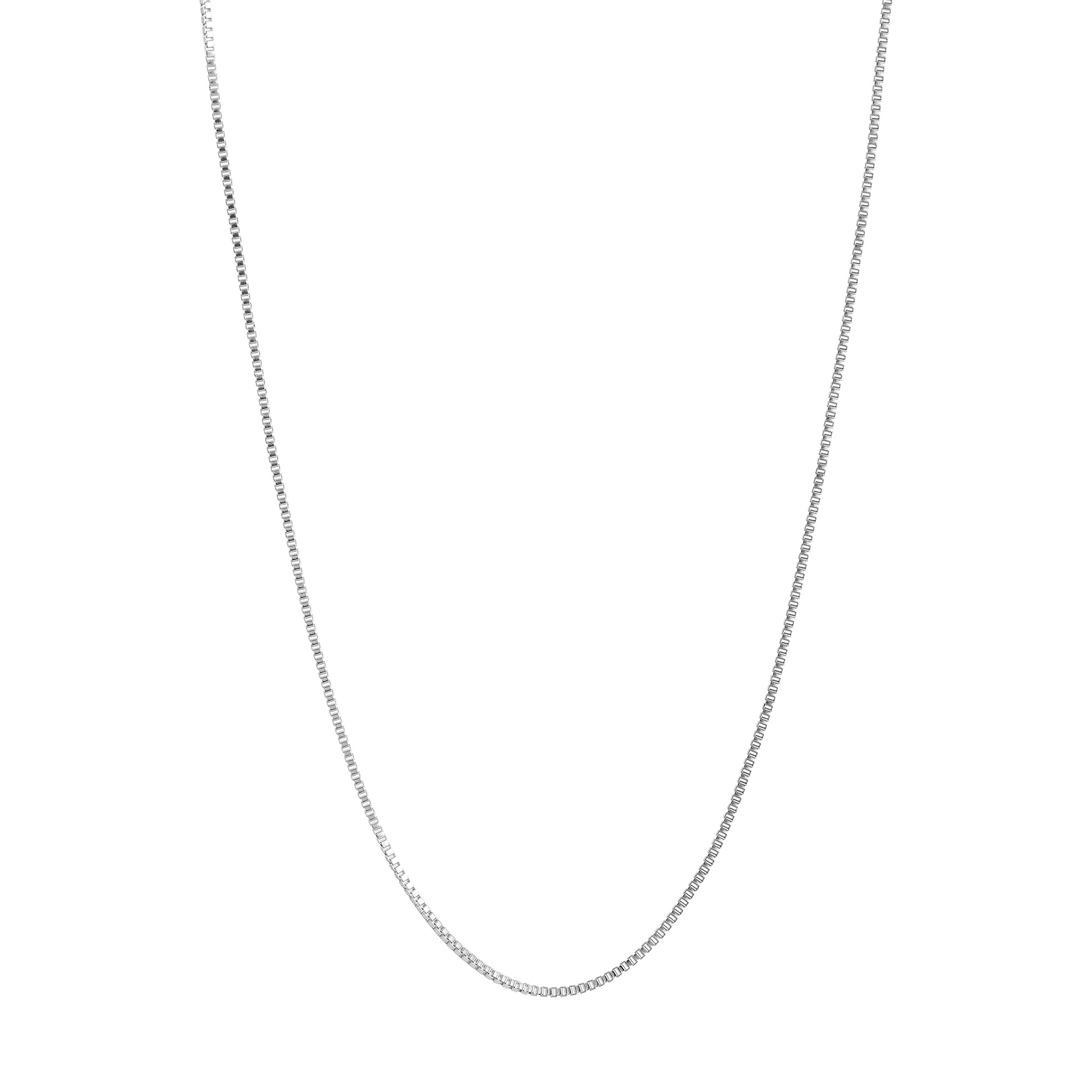 Sterling Silver 0.66mm Box Chain with Lobster Lock