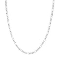 Sterling Silver 3.9mm Concave Figaro Chain with Lobster Lock