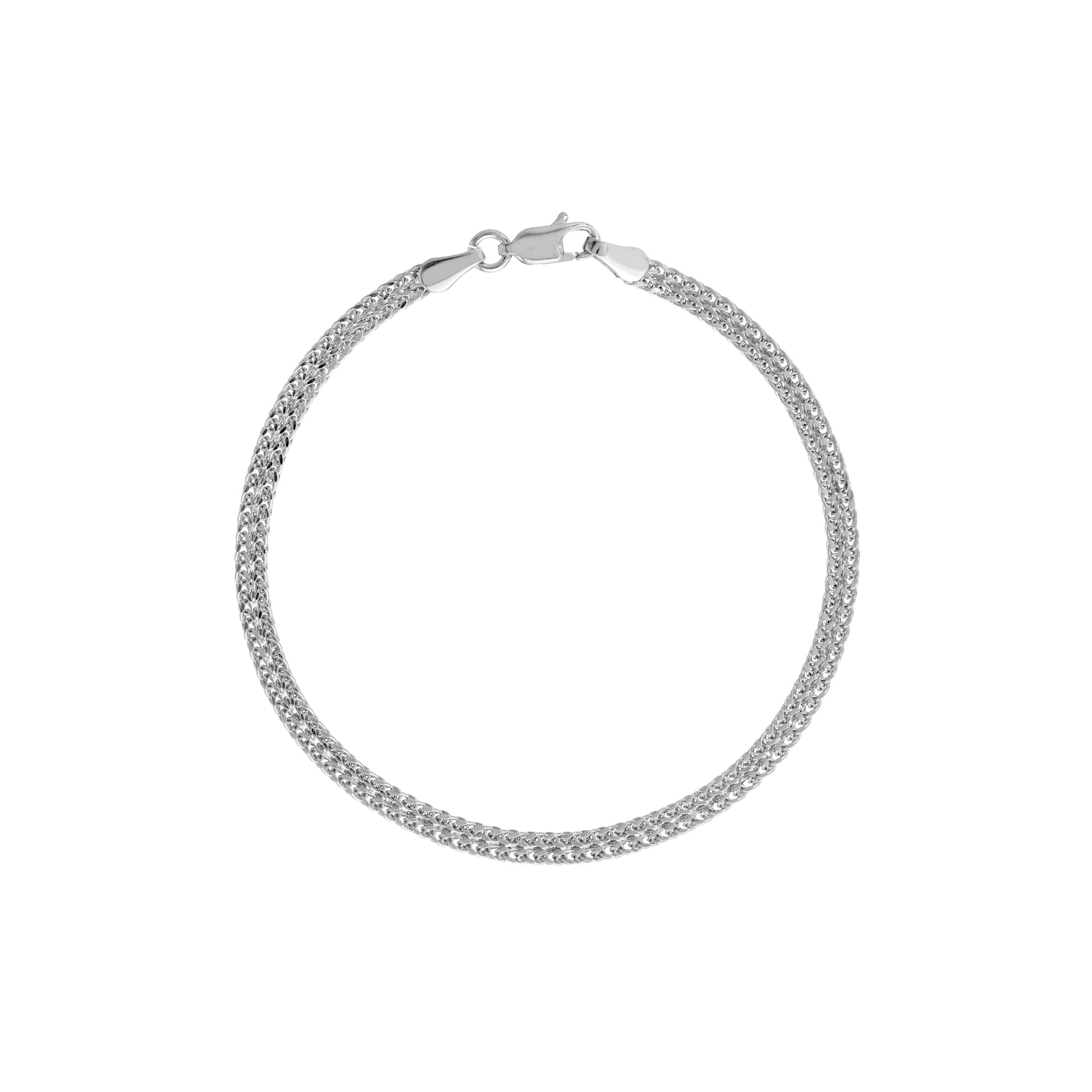 2 Row Hollow Wheat Chain Bracelet