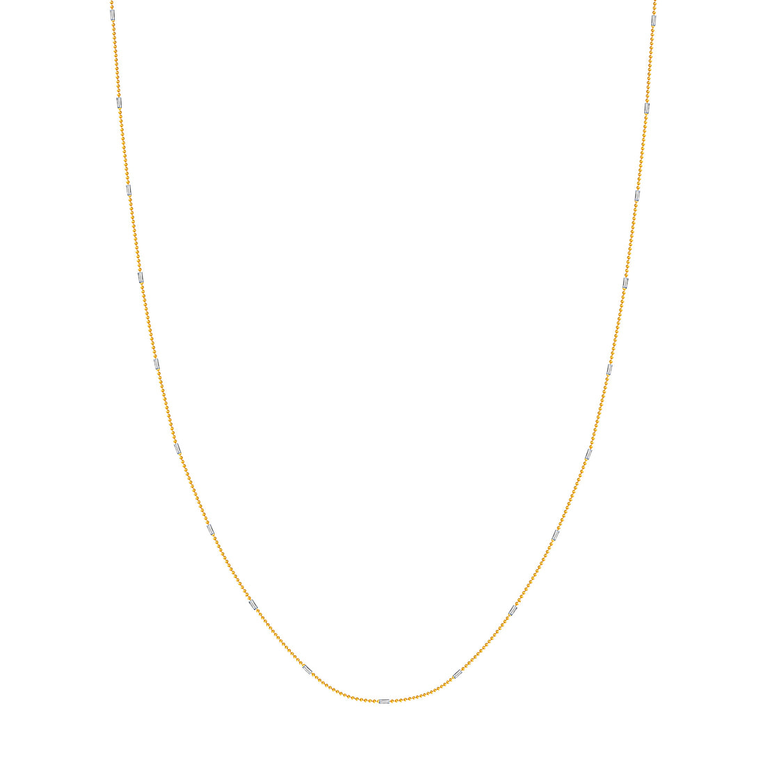 0.95mm Two-Tone Barrel Saturn Chain
