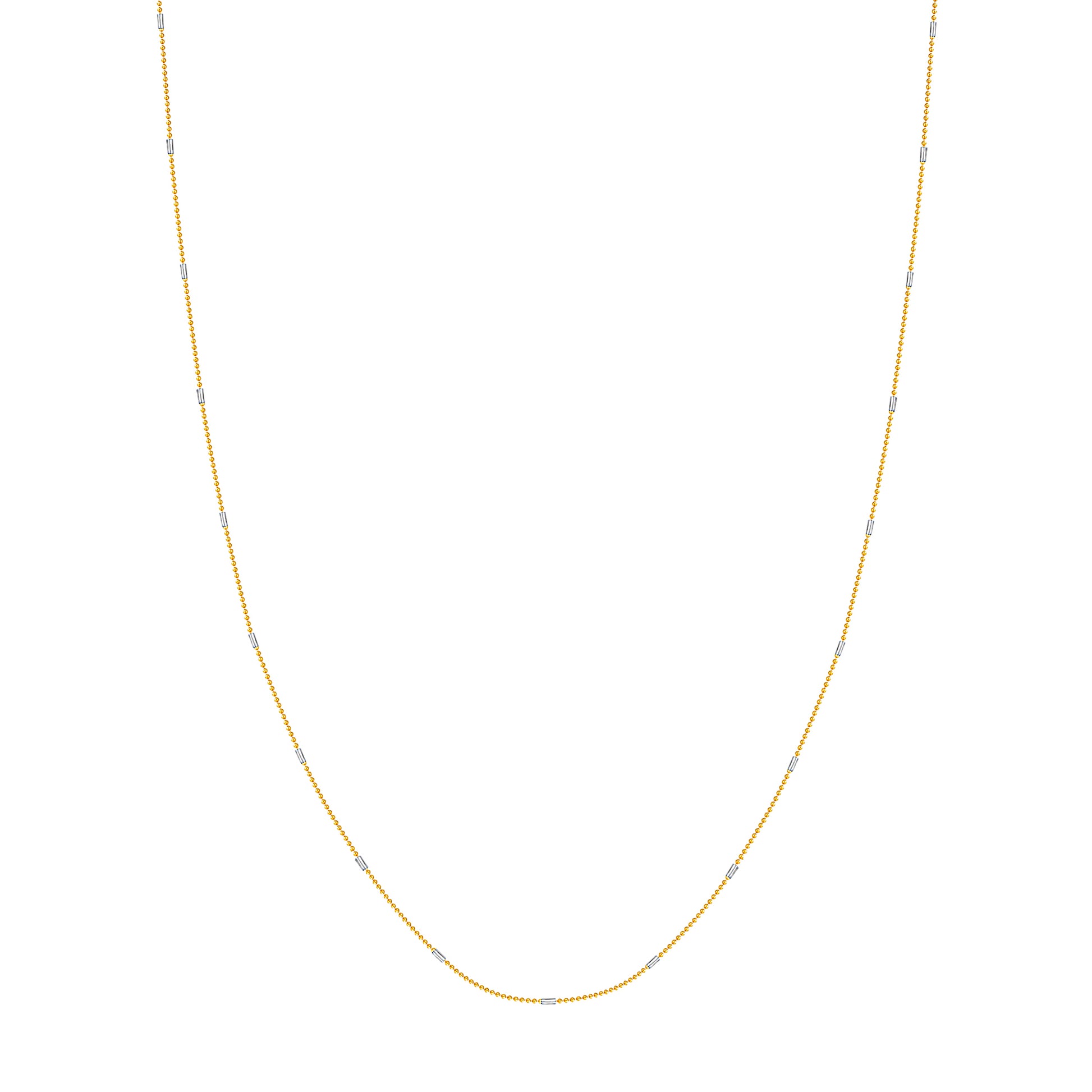 0.95mm Two-Tone Barrel Saturn Chain