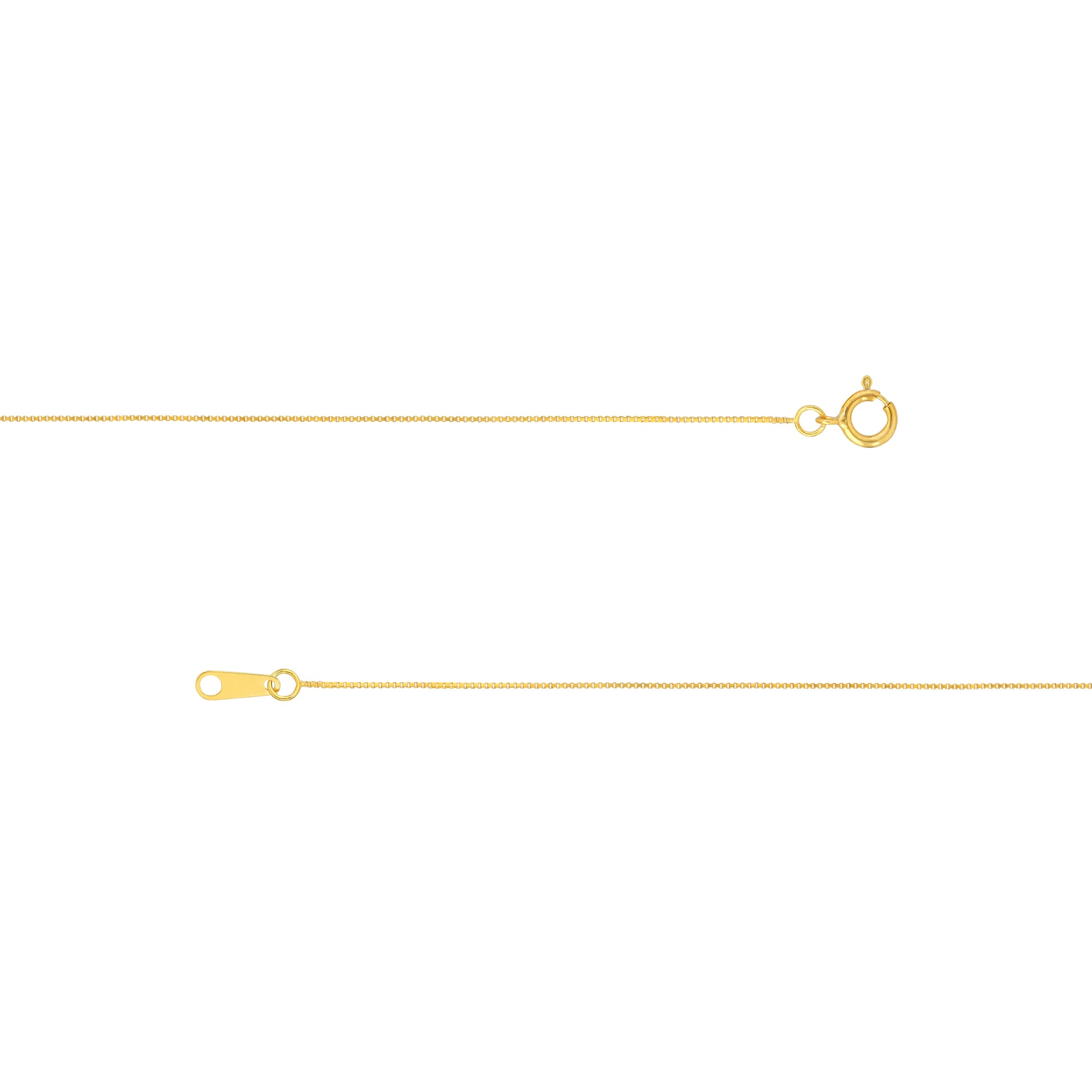 0.55mm Box Chain with Spring Ring and Q-Tag
