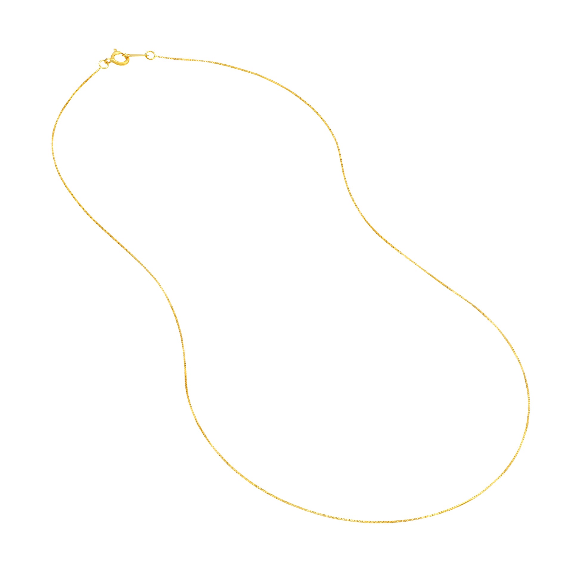 0.55mm Box Chain with Spring Ring and Q-Tag