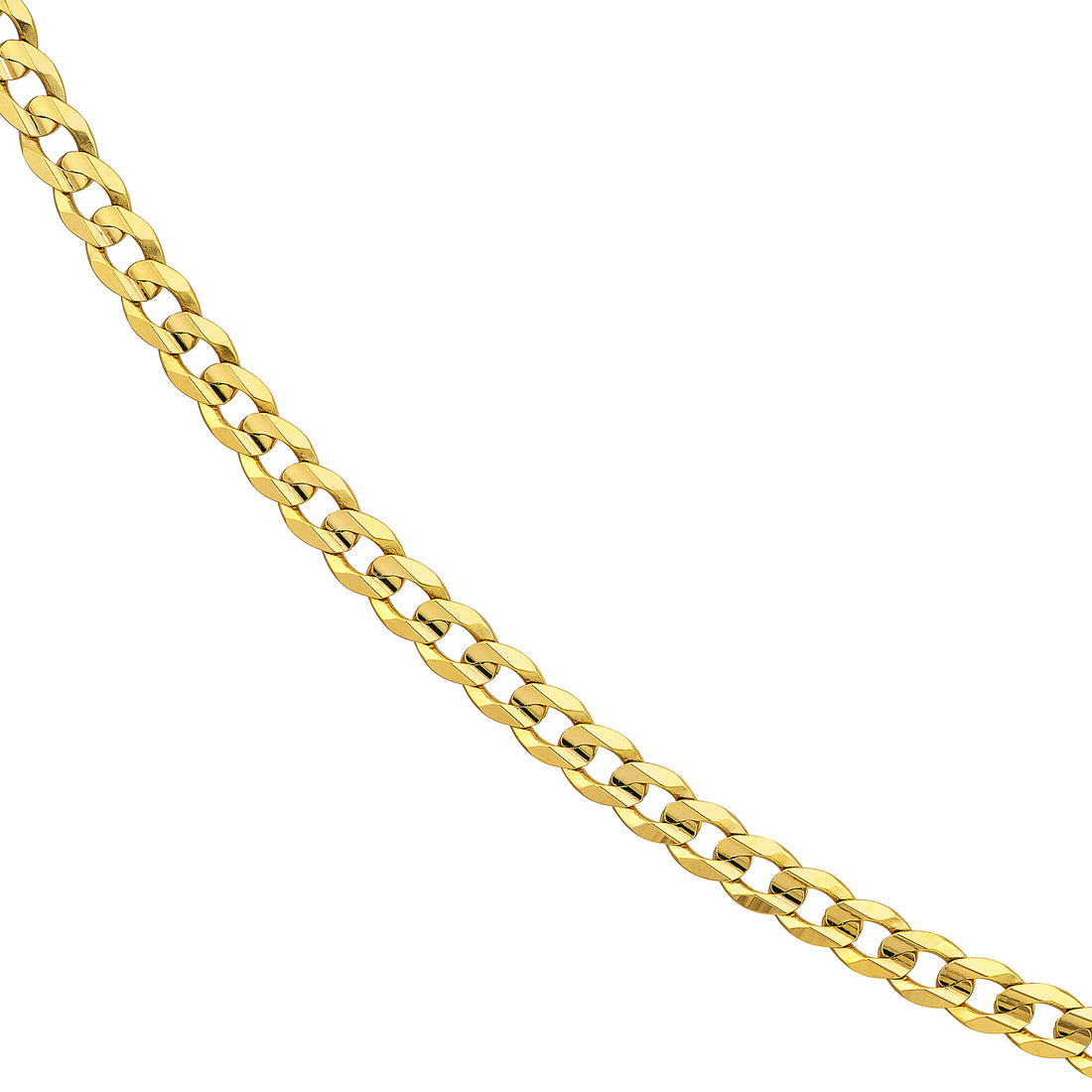 5.7mm Concave Cuban Curb Chain with Lobster End Caps
