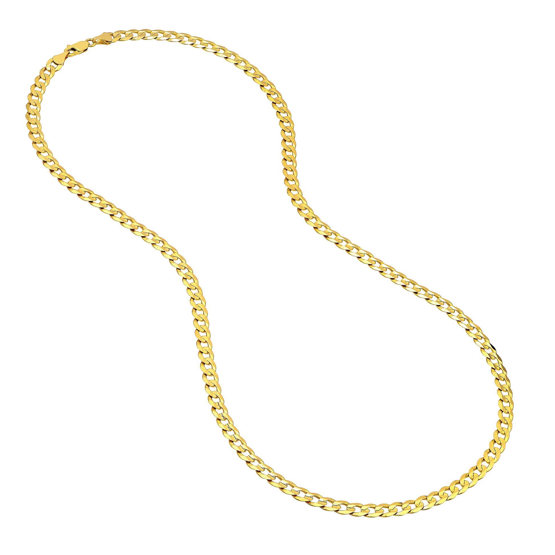 5.7mm Concave Cuban Curb Chain with Lobster End Caps