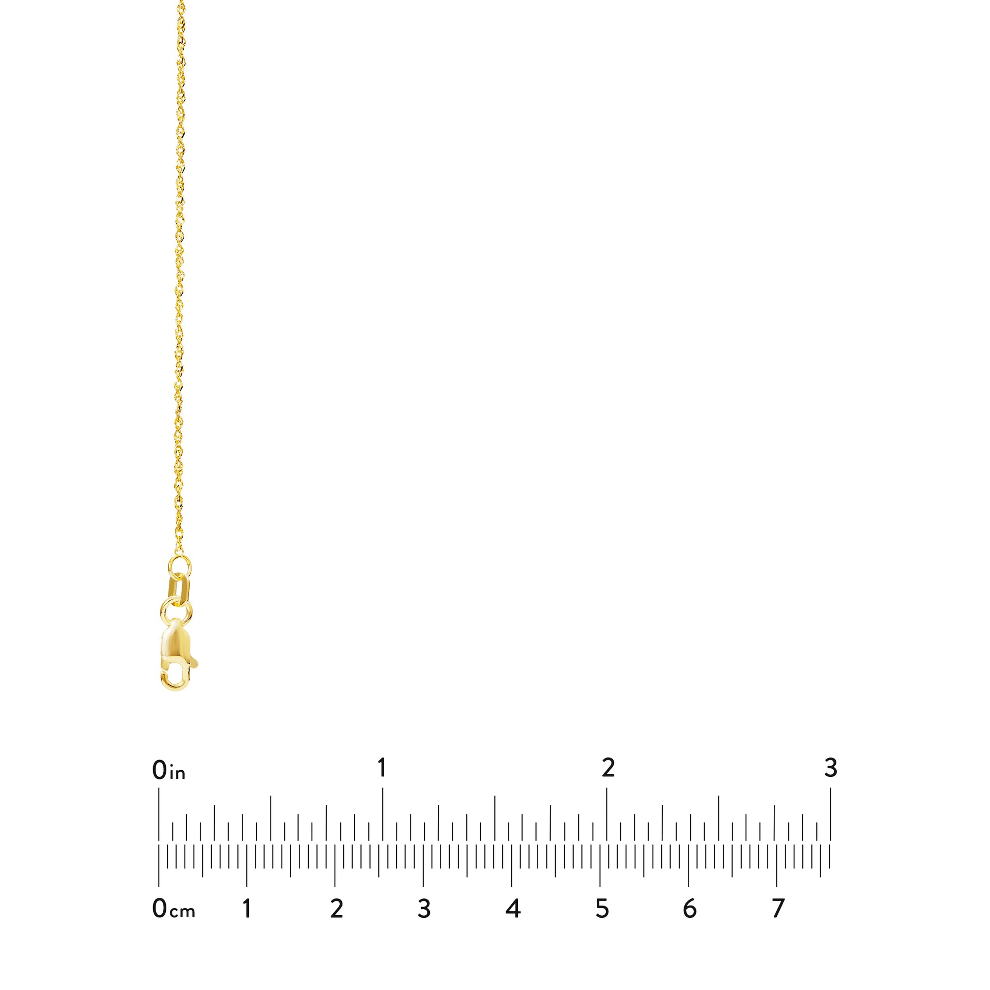 1.15mm Sparkle Singapore Chain with Lobster Lock