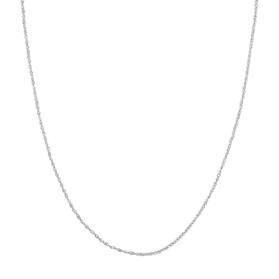 1.5mm Sparkle Singapore Chain with Lobster Lock