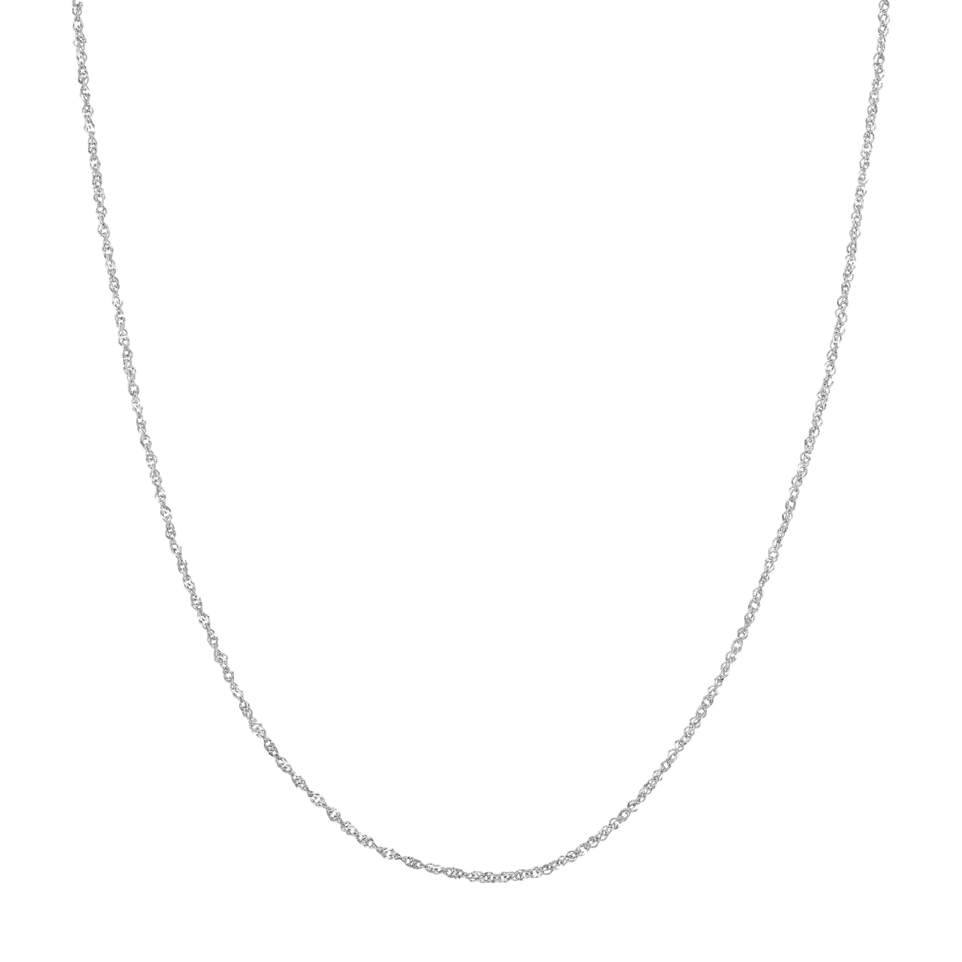 1.5mm Sparkle Singapore Chain with Lobster Lock