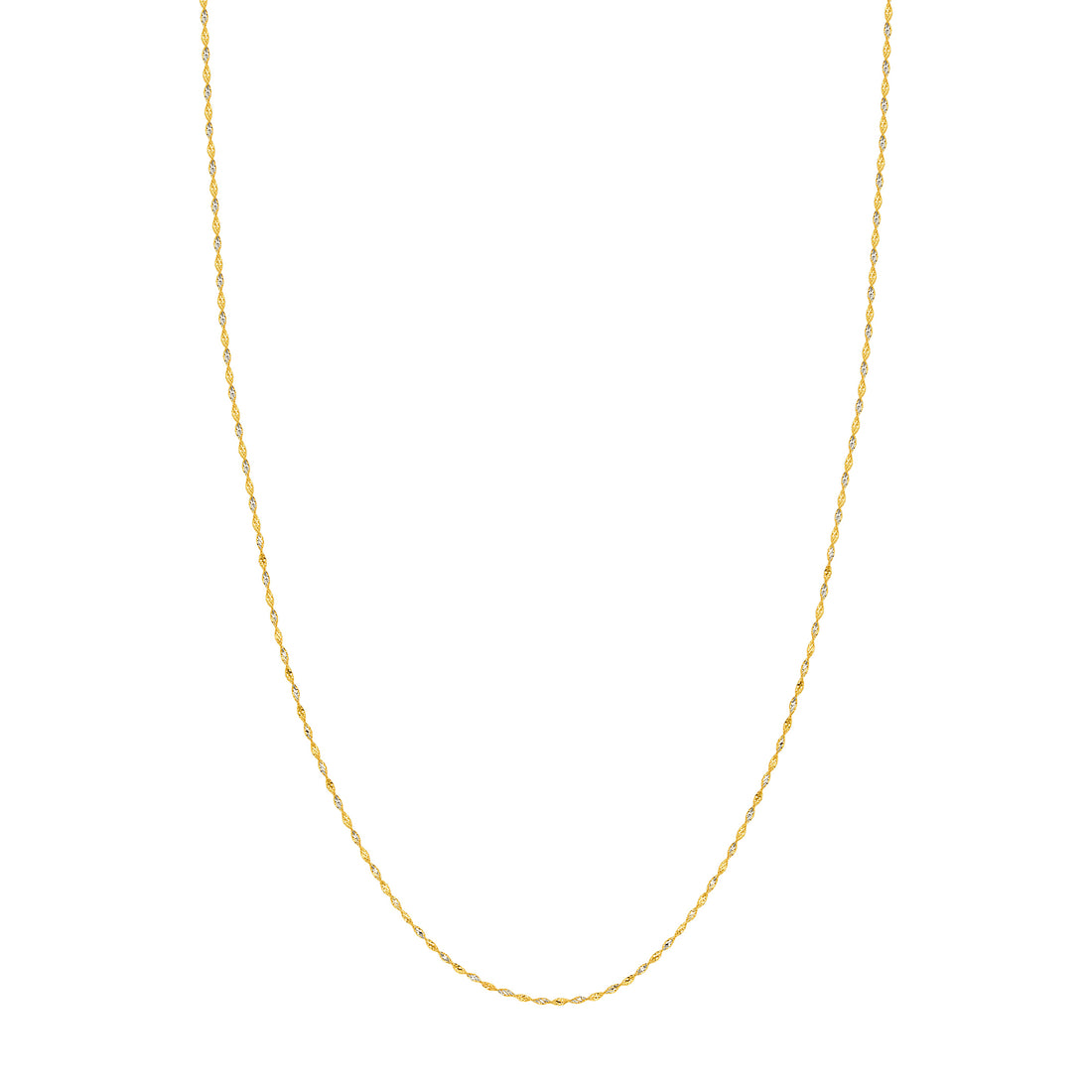 1.35mm Yellow/White Dorica Chain with Lobster Lock