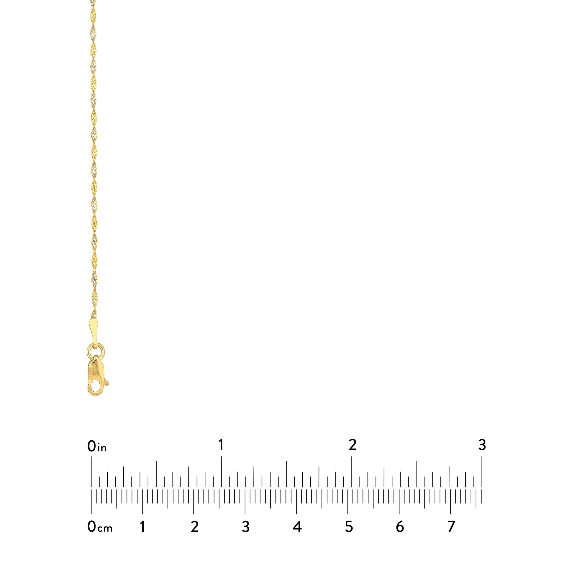 1.35mm Yellow/White Dorica Chain with Lobster Lock