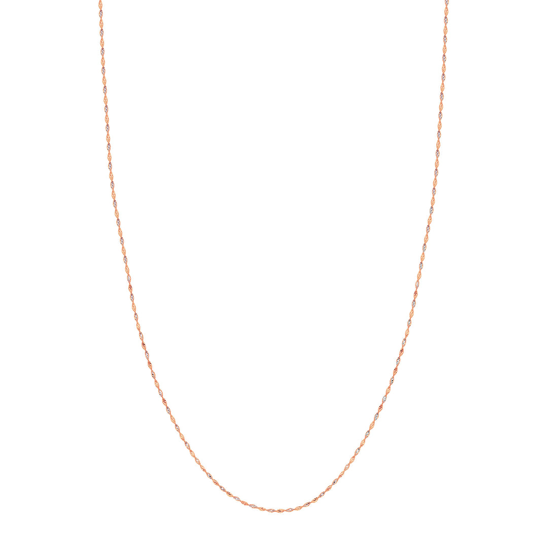 1.35mm Rose/White Dorica Chain with Lobster Lock