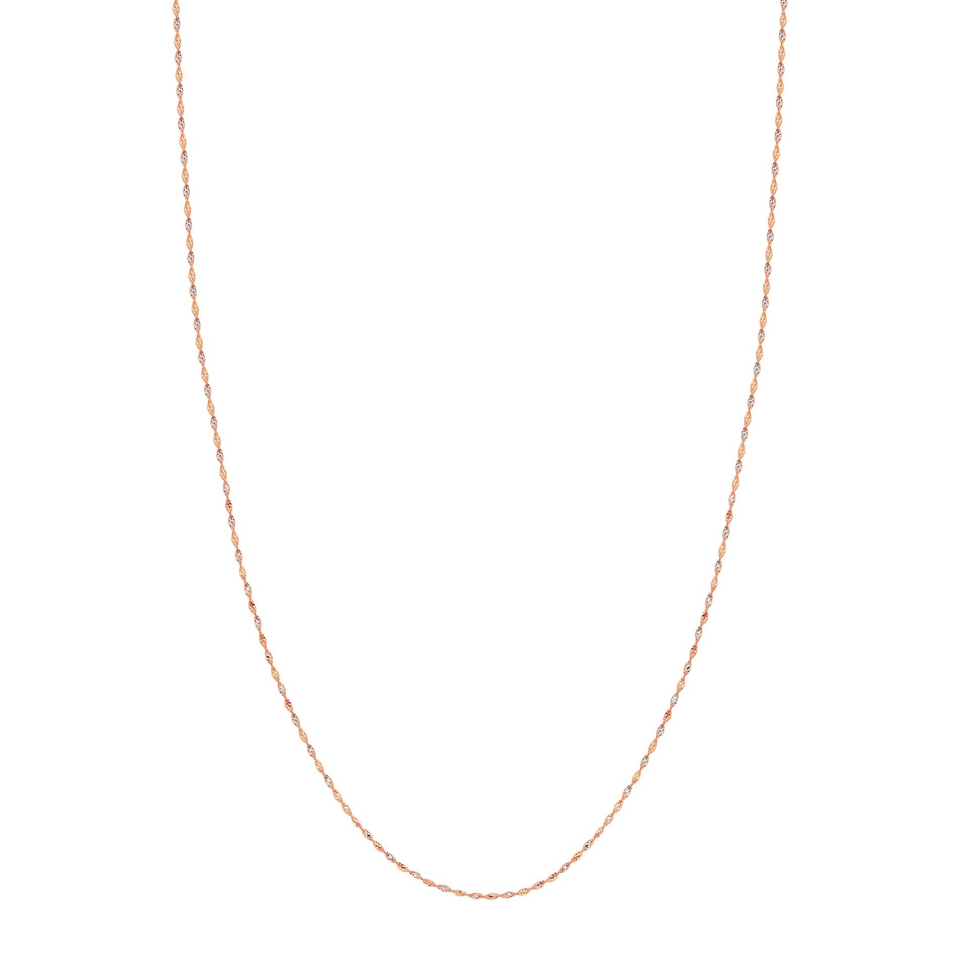 1.35mm Rose/White Dorica Chain with Lobster Lock