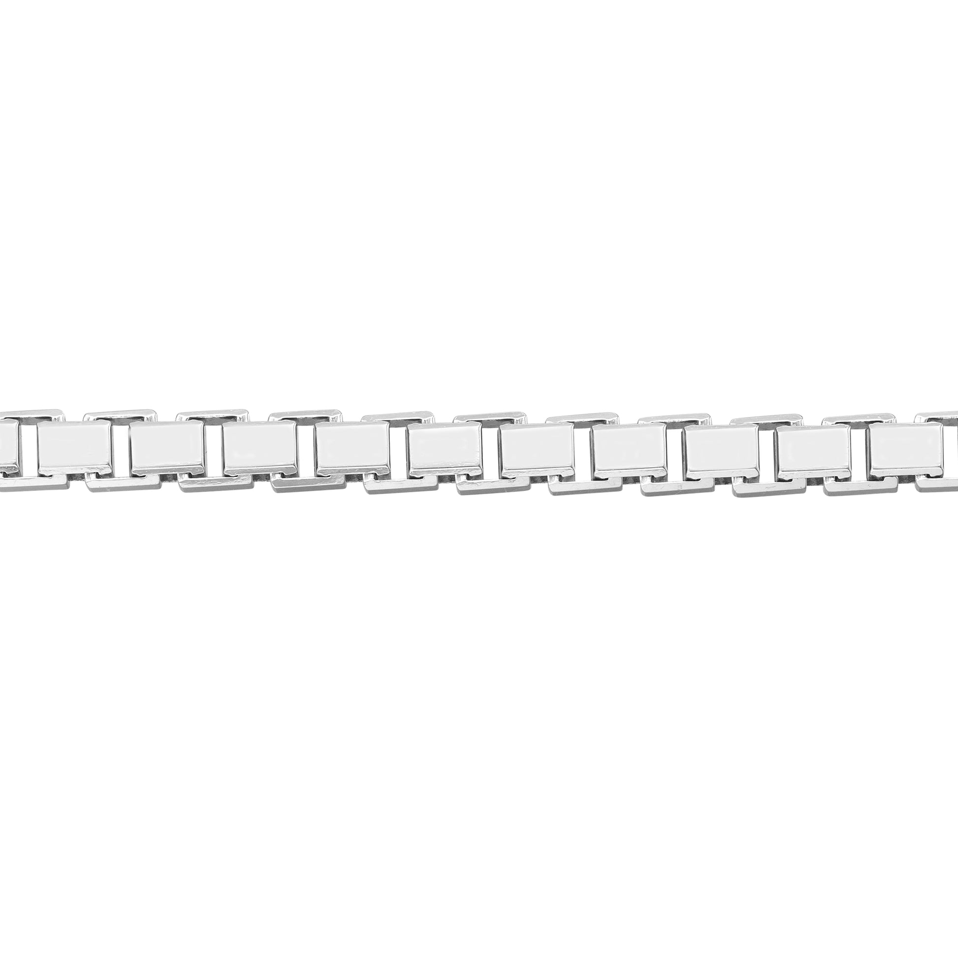 3.4mm Box Chain Bracelet with Spring Ring